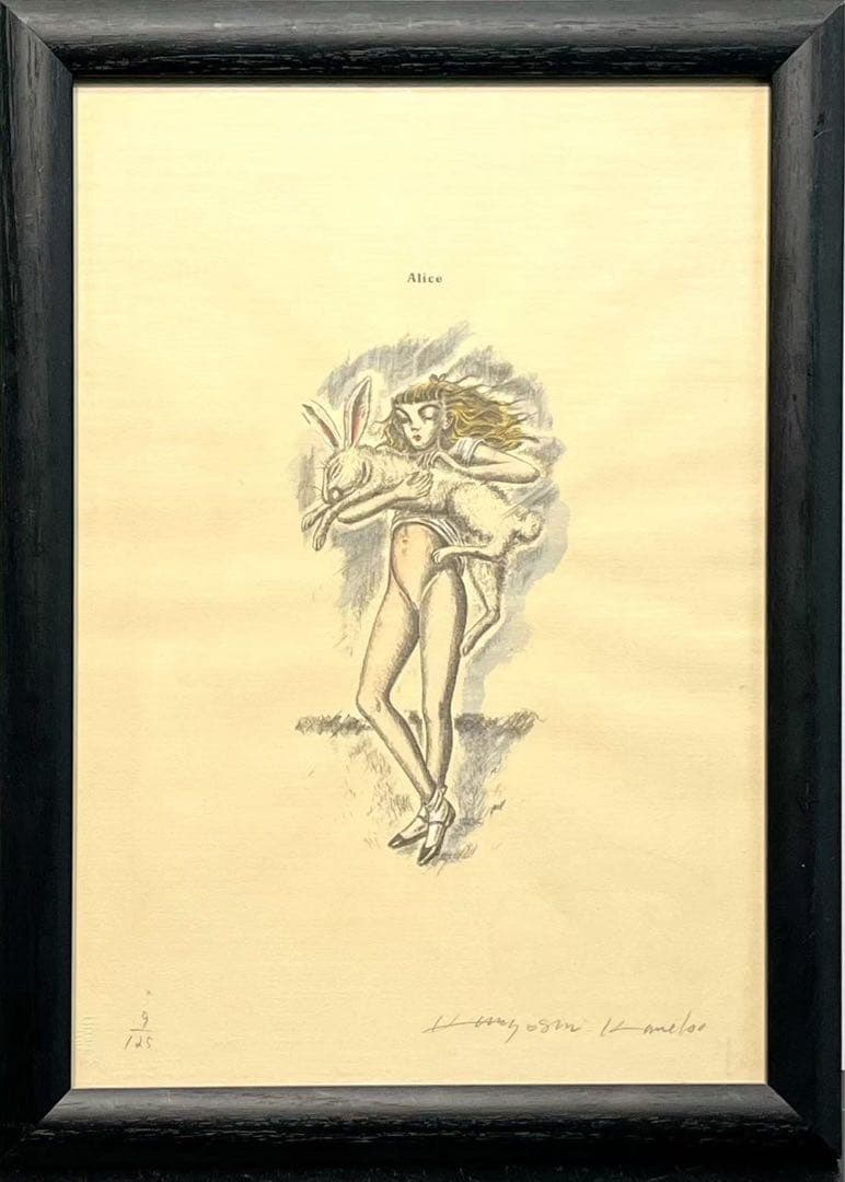 金子國義 リトグラフ 手彩色17/35 額装済