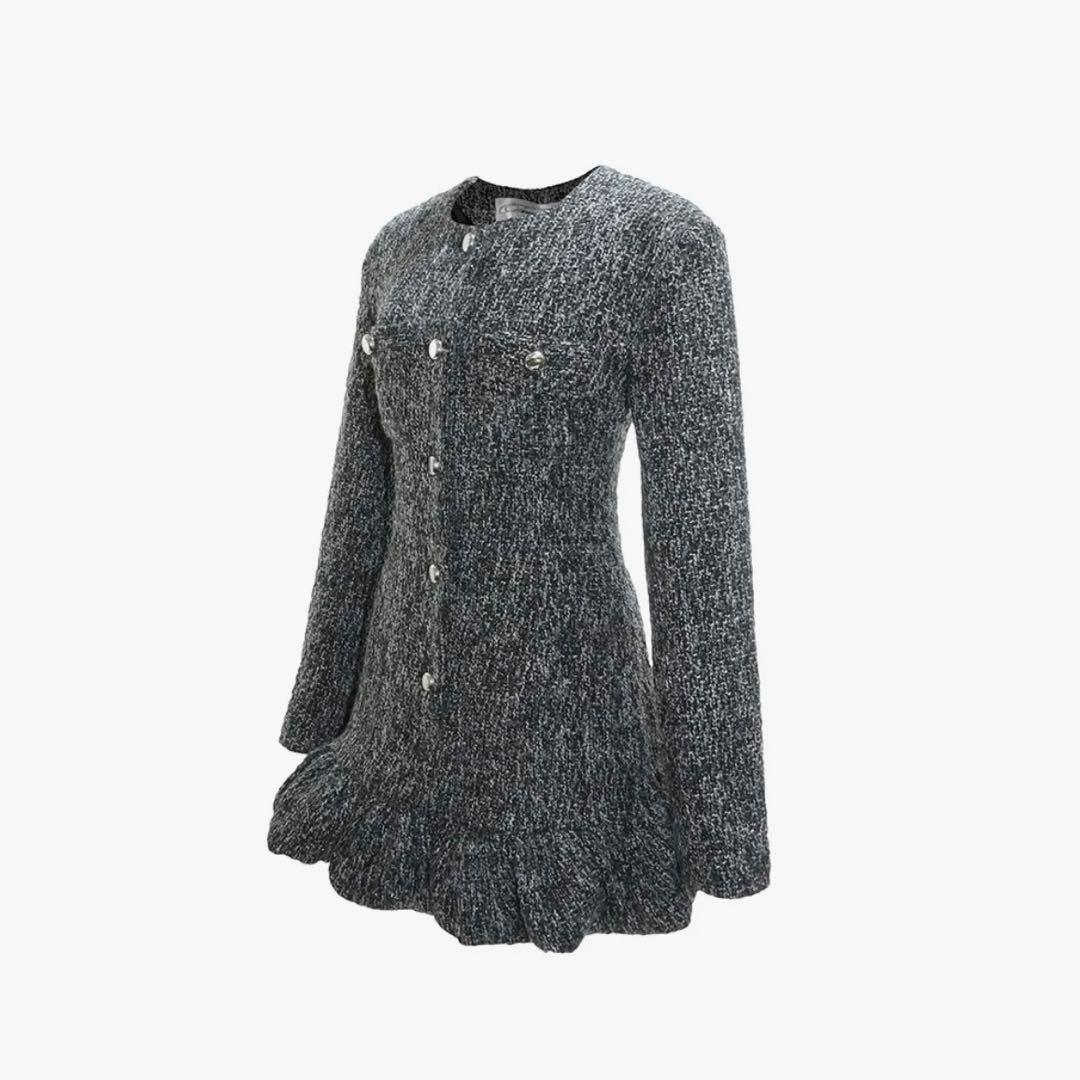 ワンピース theredthread S tweed balloon dress mini