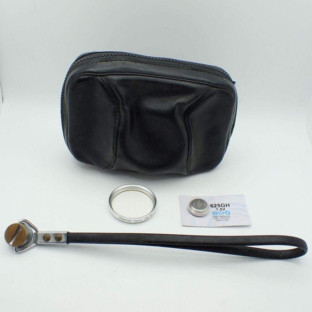 【動作確認済】Canon demi EE17 新品電池&ケース付き