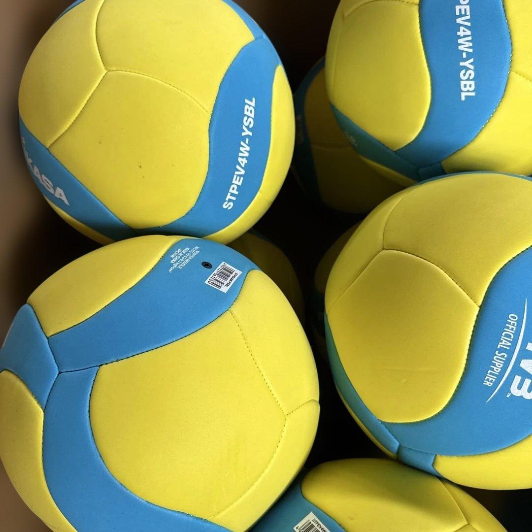 11個セットMIKASA STPEV4W-YSBL スマイルバレーボール 4号球