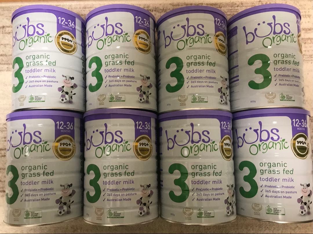 [8缶] bubs Organic 3 粉ミルク