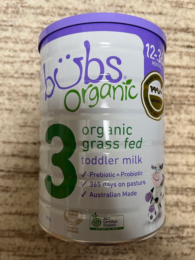 [8缶] bubs Organic 3 粉ミルク