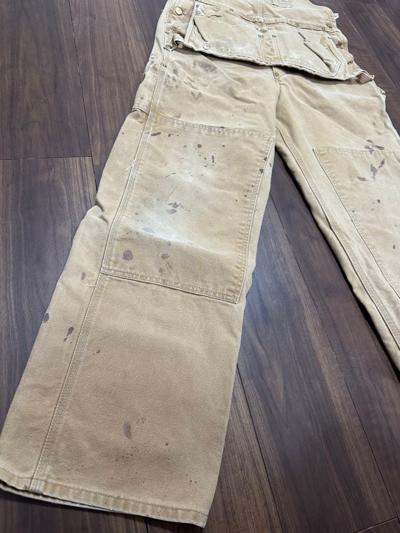 週末値下げ！希少エプロン付きUSA製Carhartt オーバーオールダブルニー
