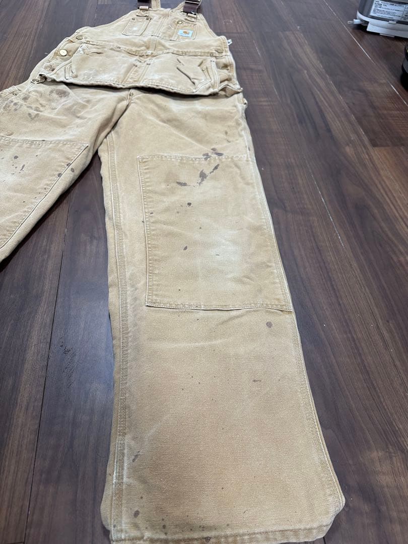 週末値下げ！希少エプロン付きUSA製Carhartt オーバーオールダブルニー