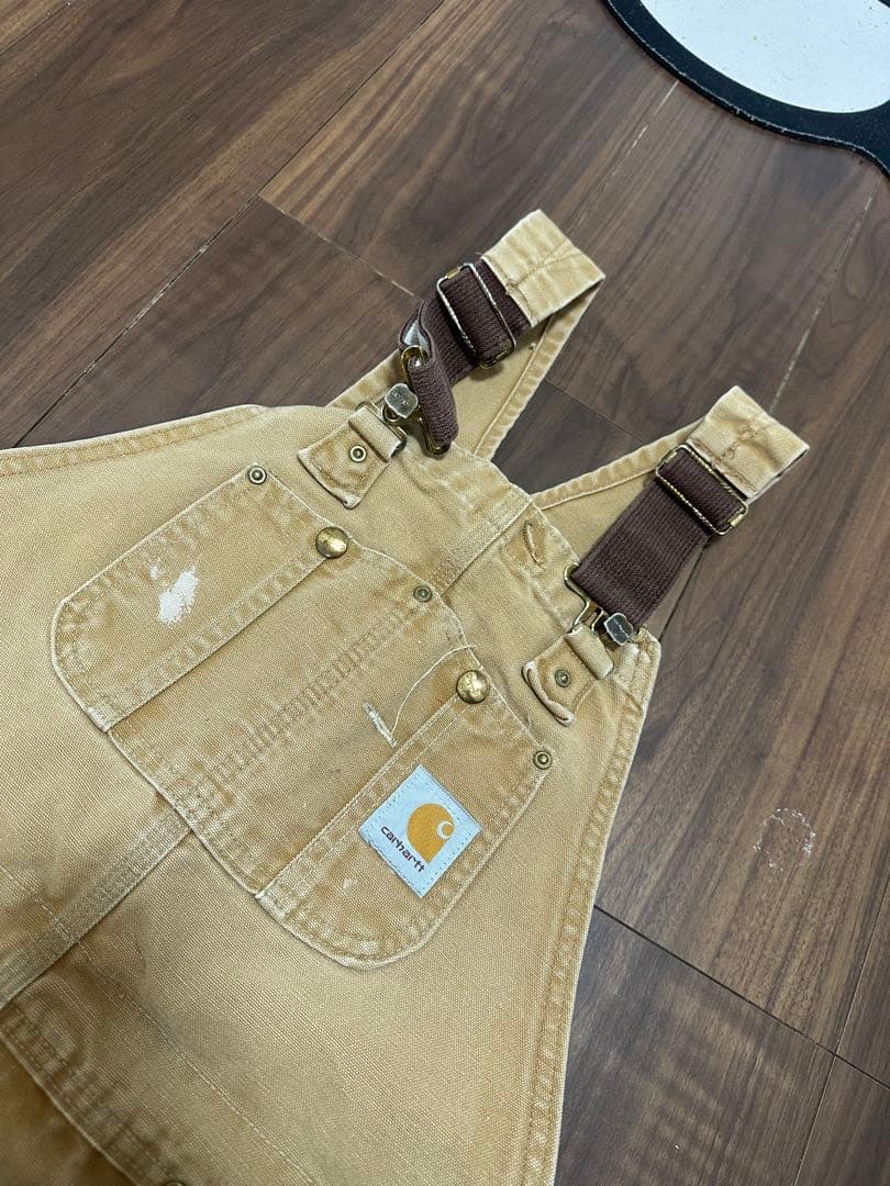 週末値下げ！希少エプロン付きUSA製Carhartt オーバーオールダブルニー