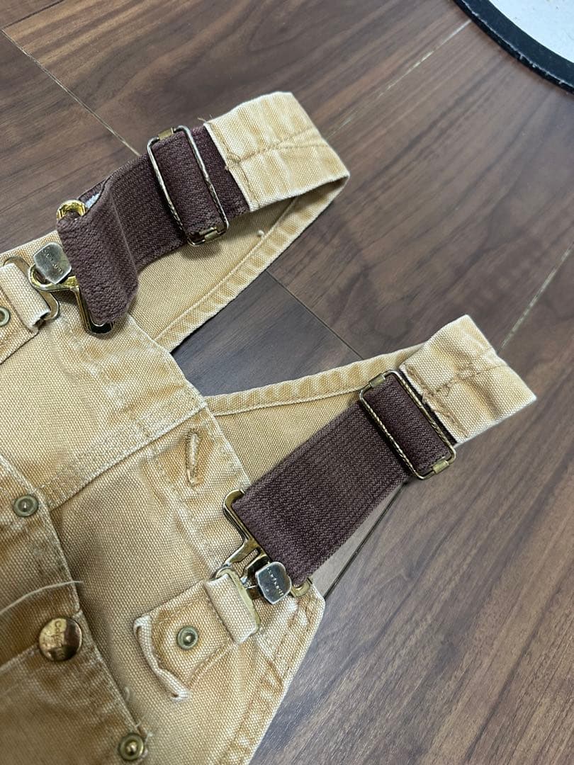 週末値下げ！希少エプロン付きUSA製Carhartt オーバーオールダブルニー