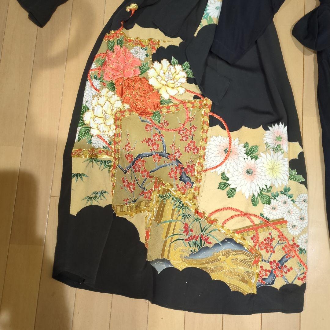 着物　留袖リメイクワンピースセット