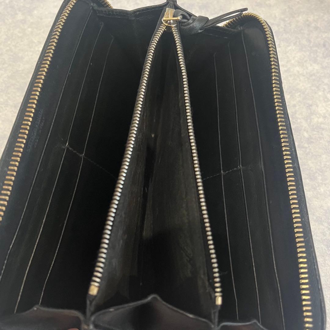 BottegaVeneta ボッテガヴェネタ　長財布　ブラック　イントレチャート