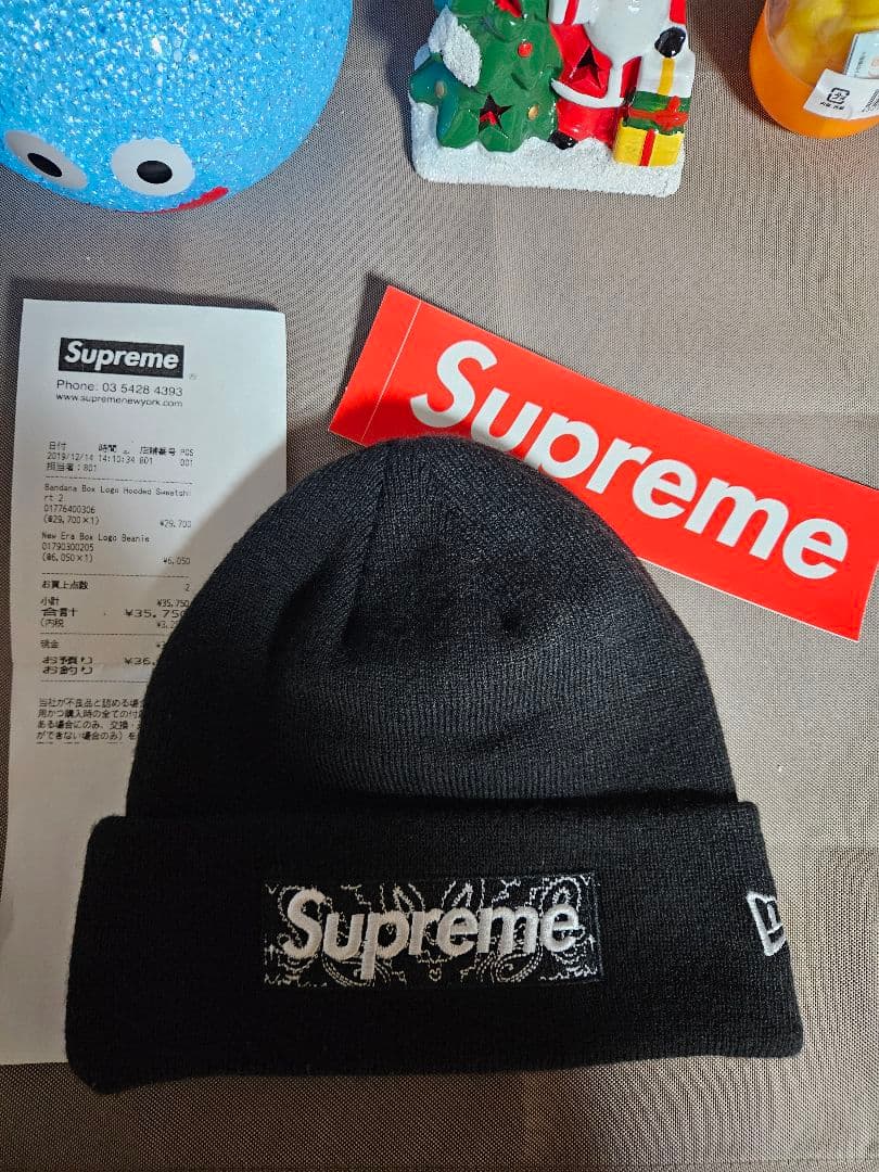Supreme NEW ERA BOXLOGO ペイズリー柄 ビーニー