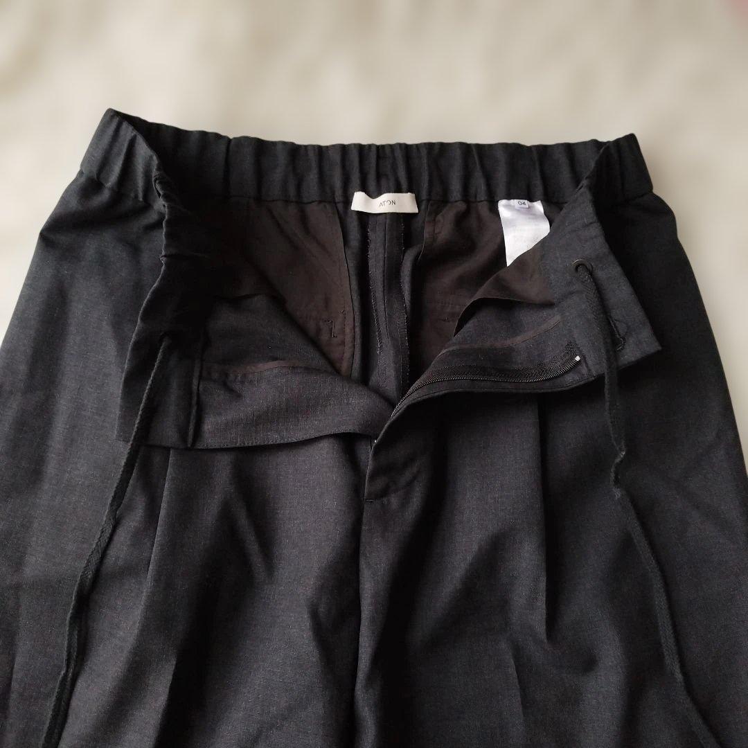 美品✨ATON WOOL TROPICAL TAPERED EASY PANTS
