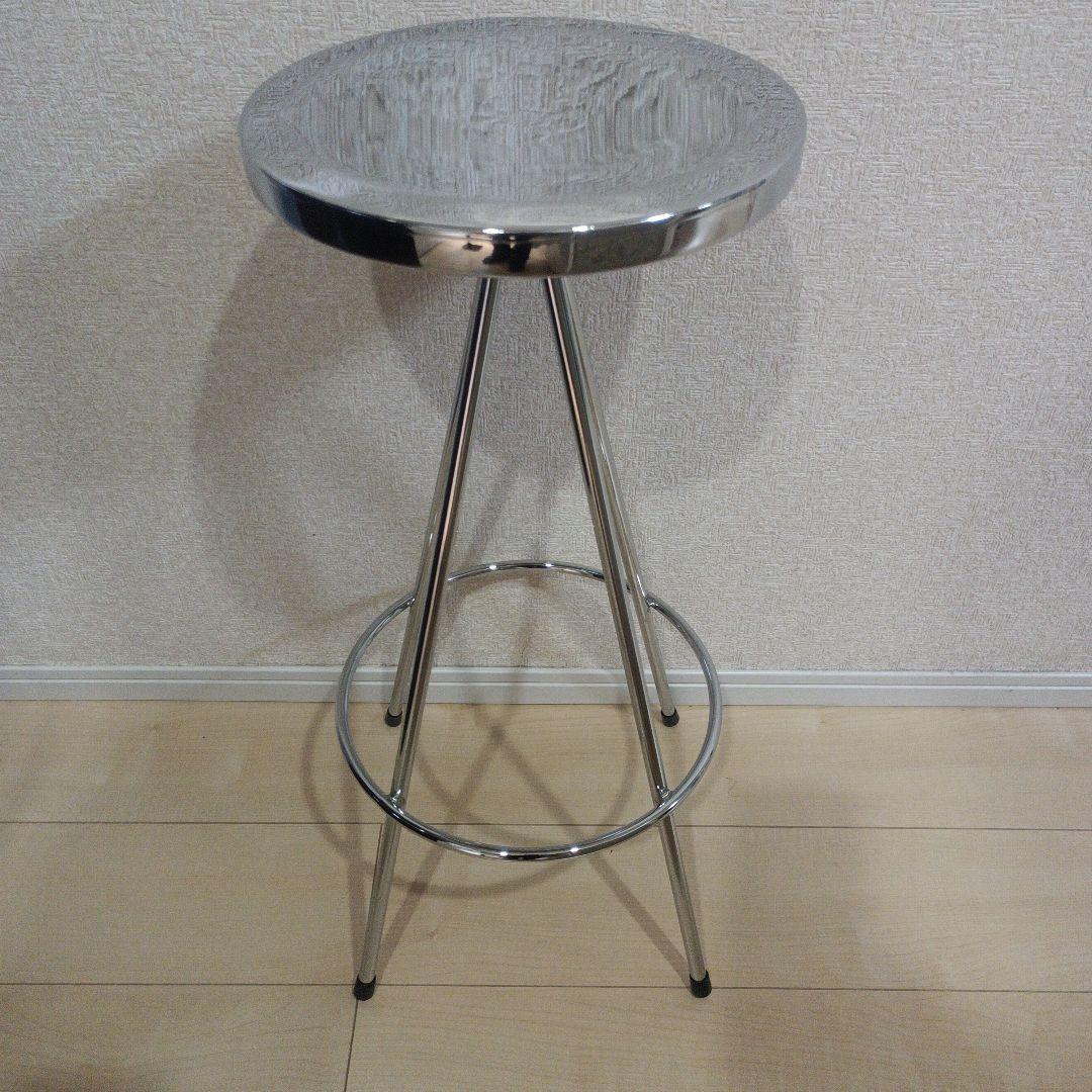 ①希少　ステンレス製　カウンターチェア　バーチェア　スツール