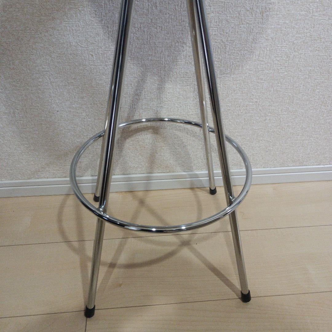 ①希少　ステンレス製　カウンターチェア　バーチェア　スツール