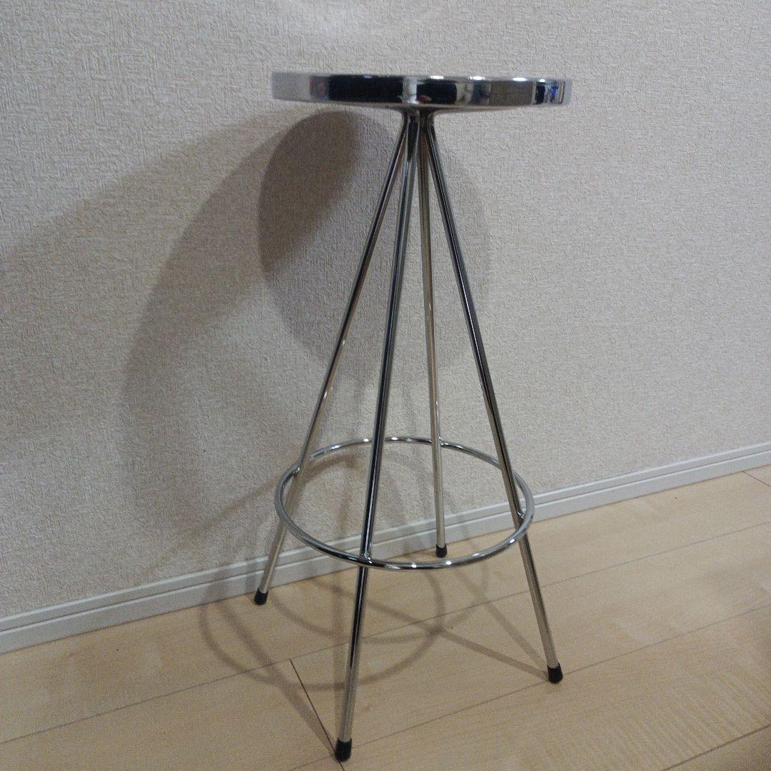 ①希少　ステンレス製　カウンターチェア　バーチェア　スツール