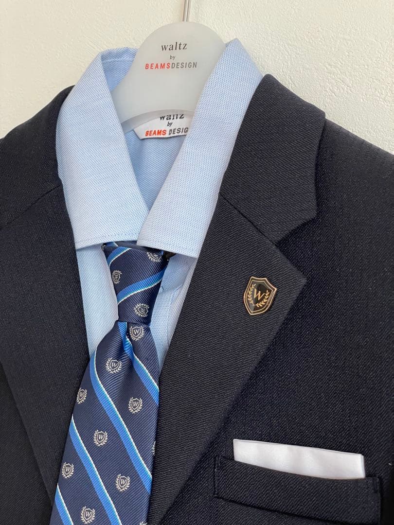 【美品】ビームス キッズフォーマルスーツwaltz by BEAMS 165A紺