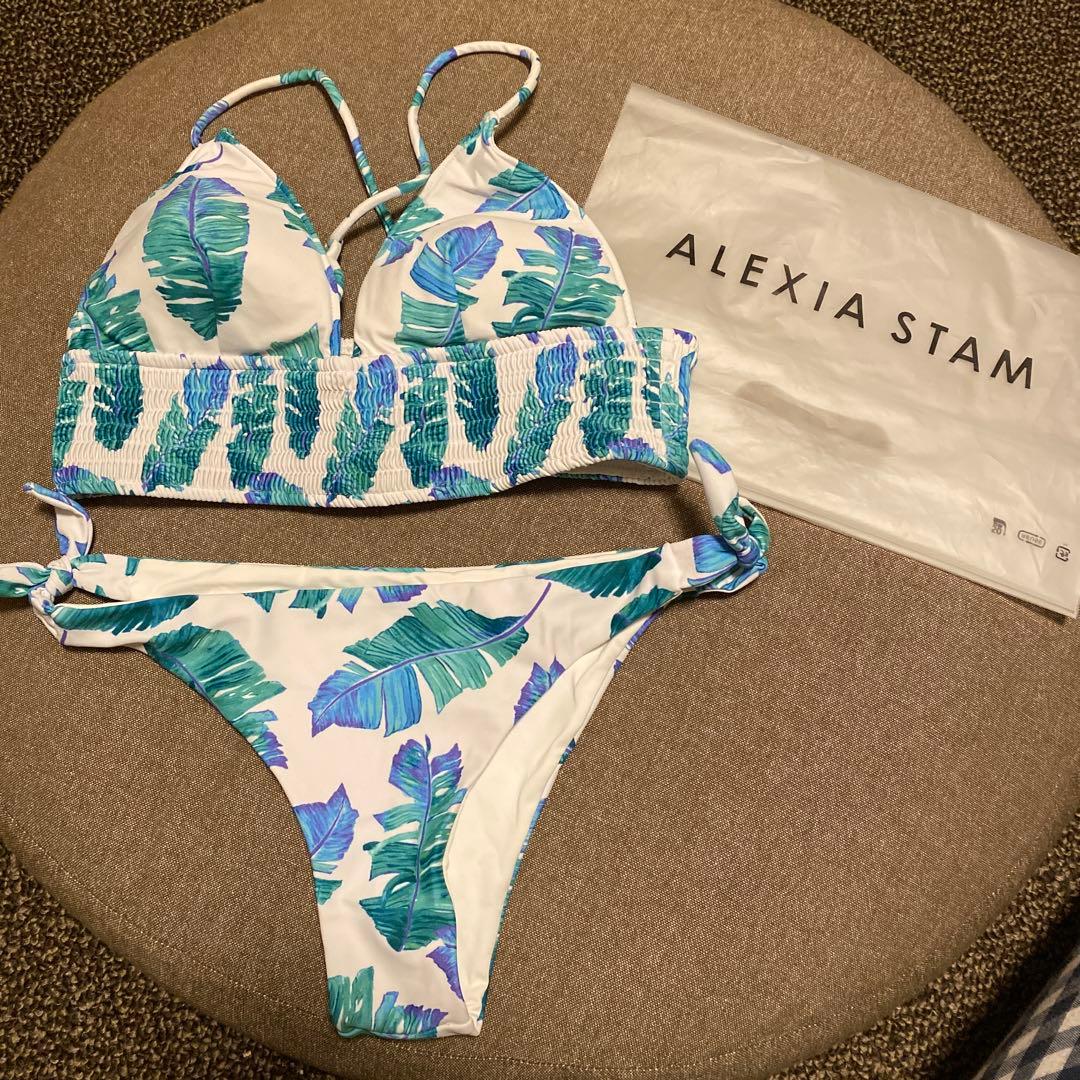 ALEXIASTAM 葉っぱ柄 セパレート水着 Mサイズ