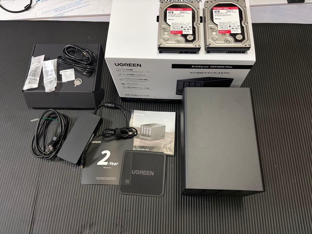 UGREEN D4800 Plus NAS 4ベイ　16TB HDD セット