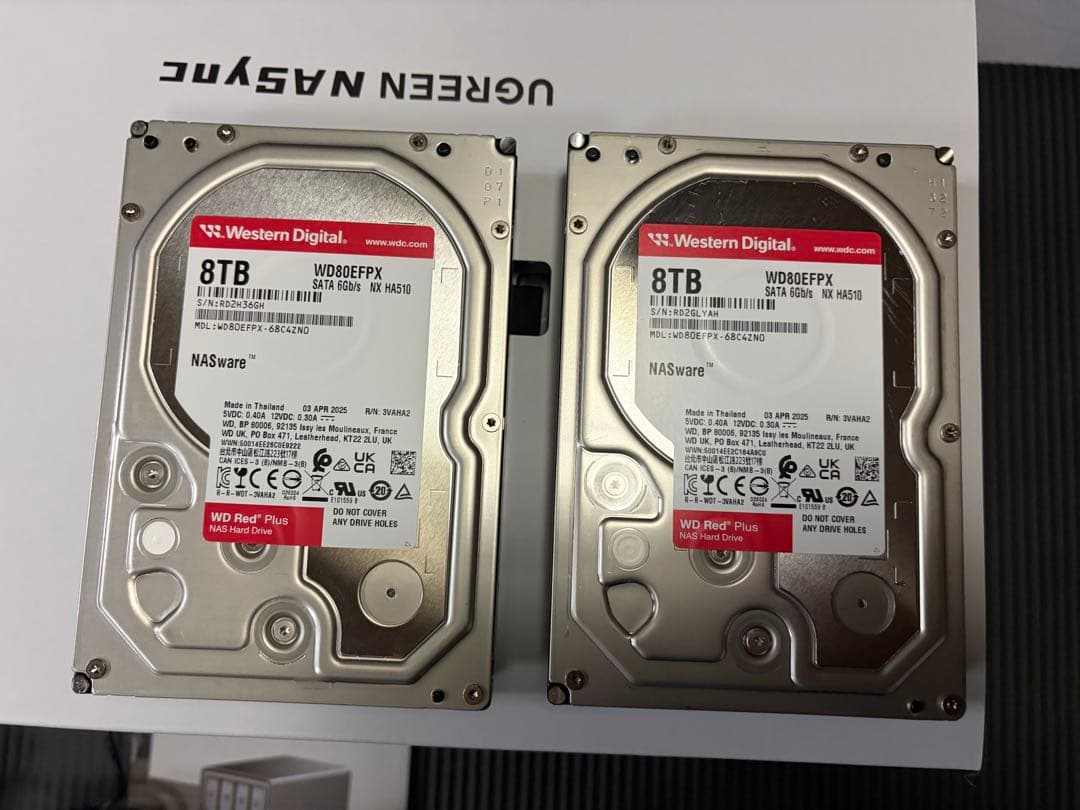 UGREEN D4800 Plus NAS 4ベイ　16TB HDD セット