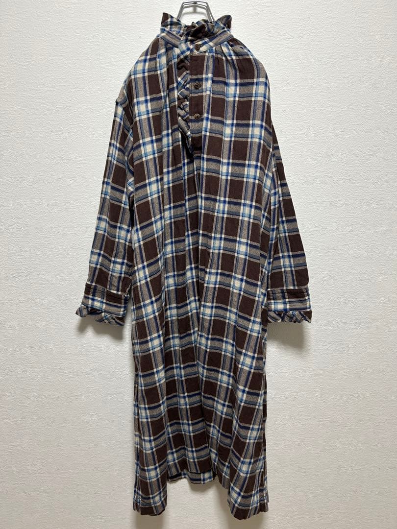 45R チェック柄 シャツ　ワンピース
