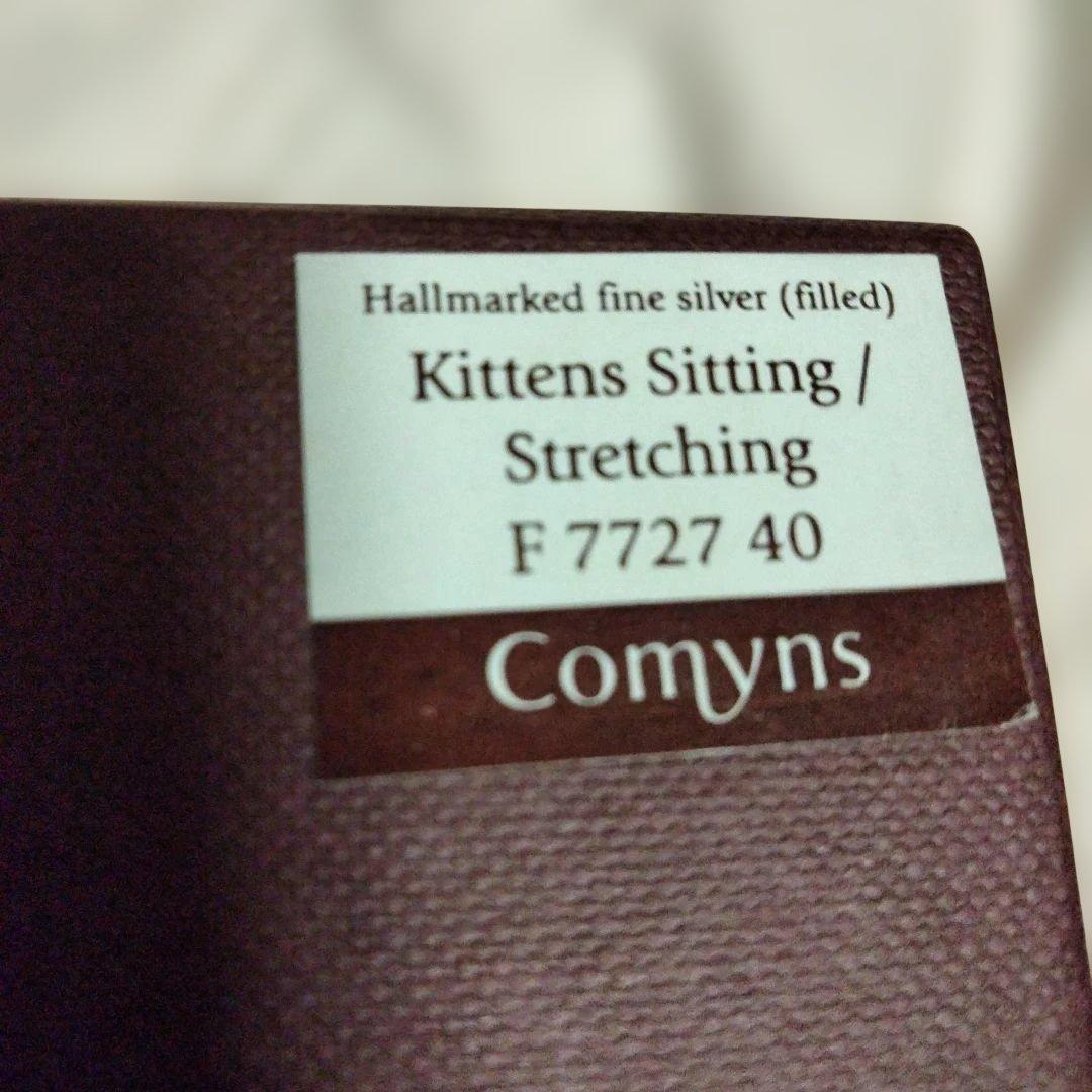 特別価格!Comyns ピューター猫の置物 マレーシア製(2体合わせ)