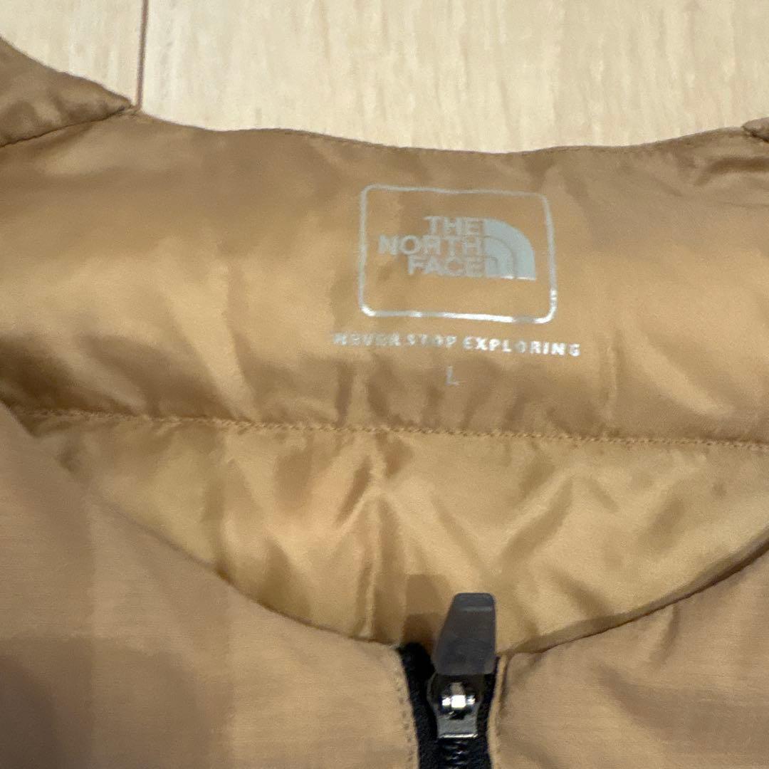 ノースフェイス　レッドランベスト　ダウンベスト　ベージュ　L