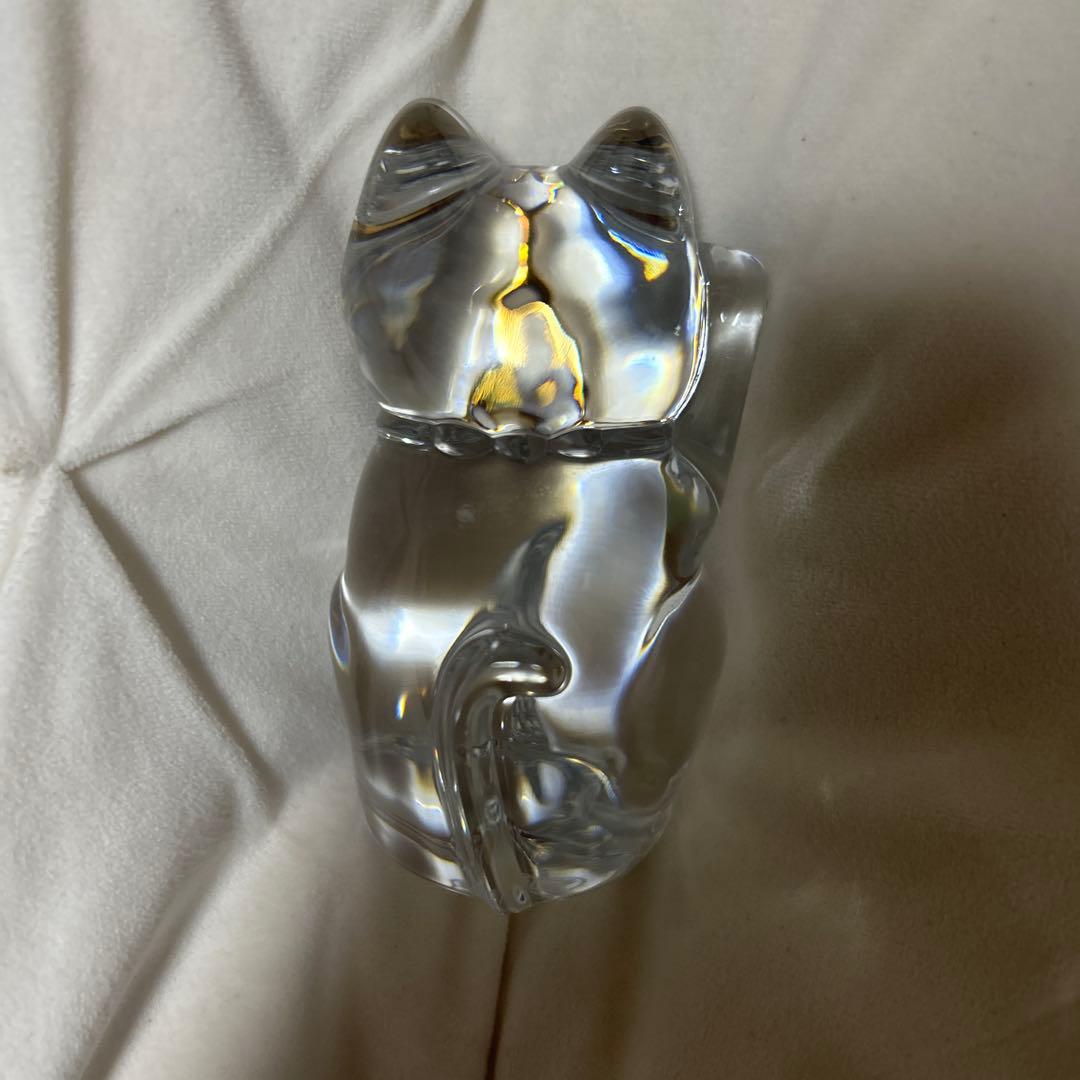 a*o様 バカラ クリスタル 招き猫 置物