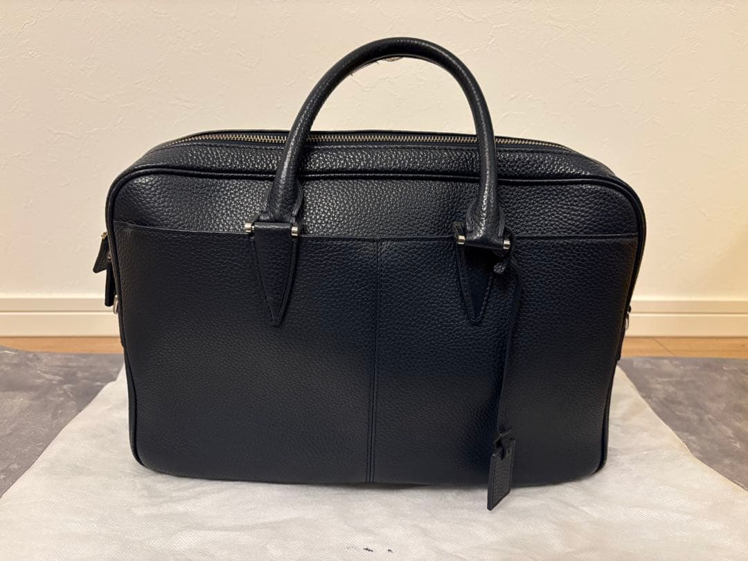 レザー ビジネスバッグ ネイビー