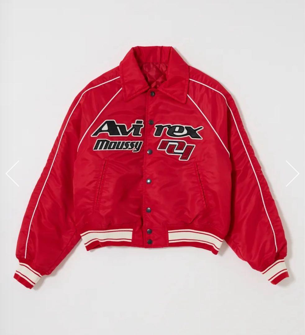 AVIREX×moussy VARSITY ジャケット　RED