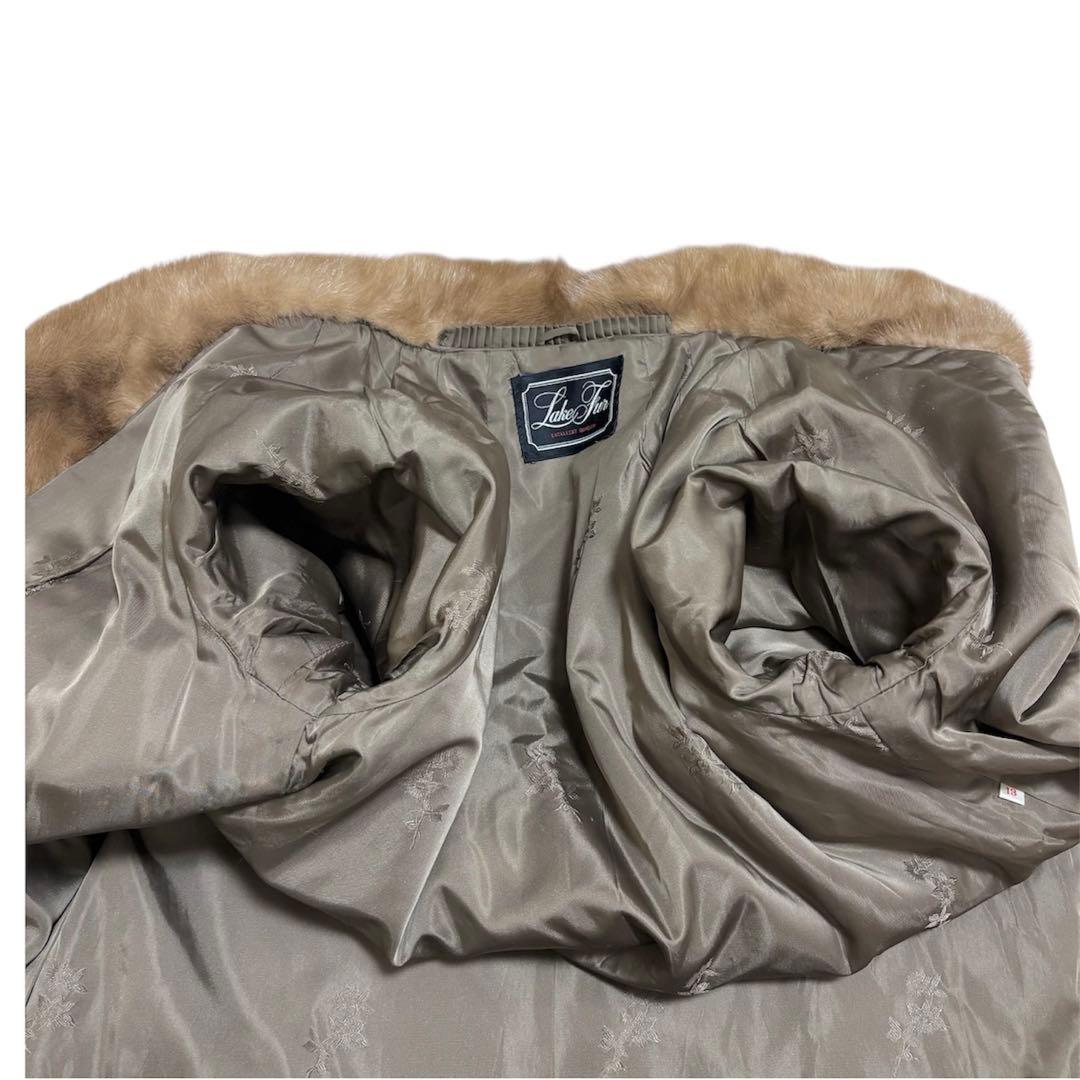 【美品】Lake Fur MINK FUR/パステルミンク/ミンクファーコート