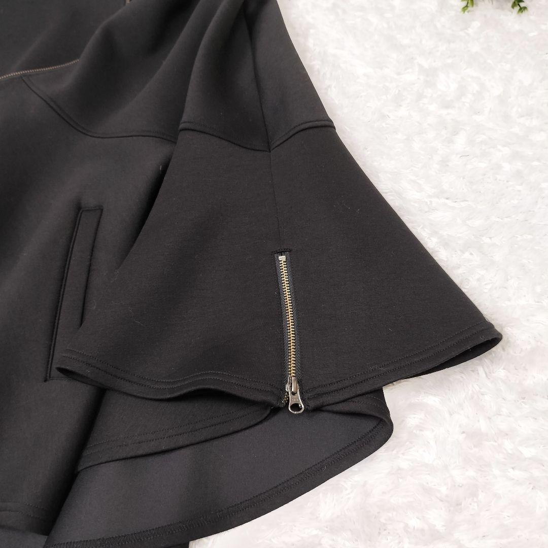 美シルエット✨フェンネル ポンチョコート ケープ フレア ドレープ フード