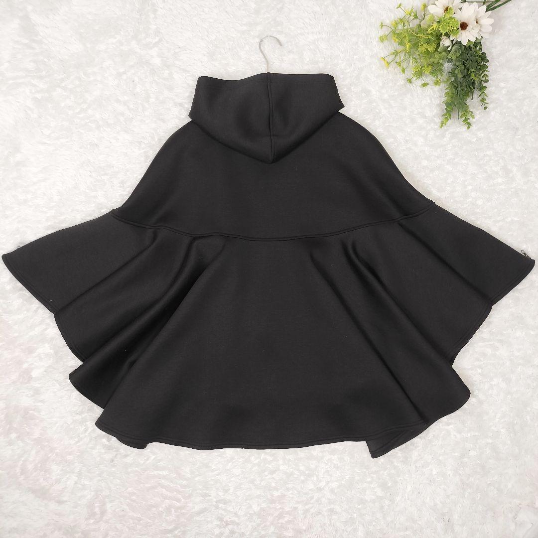 美シルエット✨フェンネル ポンチョコート ケープ フレア ドレープ フード