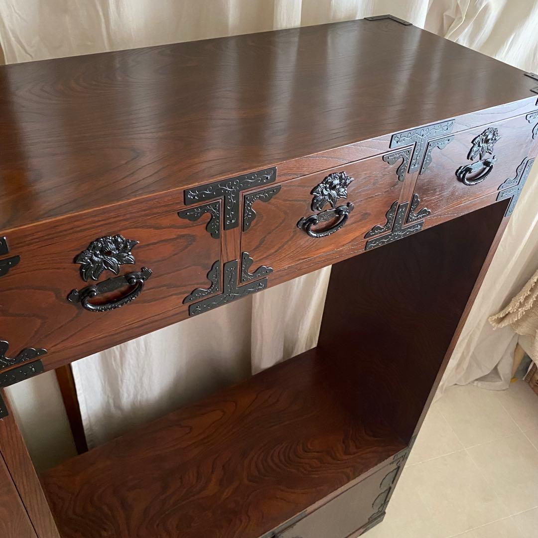 美品　岩谷堂　岩谷堂家具　飾り棚　茶箪笥　箪笥　民芸家具　岩谷堂箪笥　和　棚