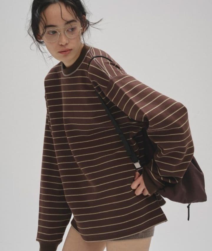 【未使用品】TODAYFUL Border Long T-shirts ブラウン