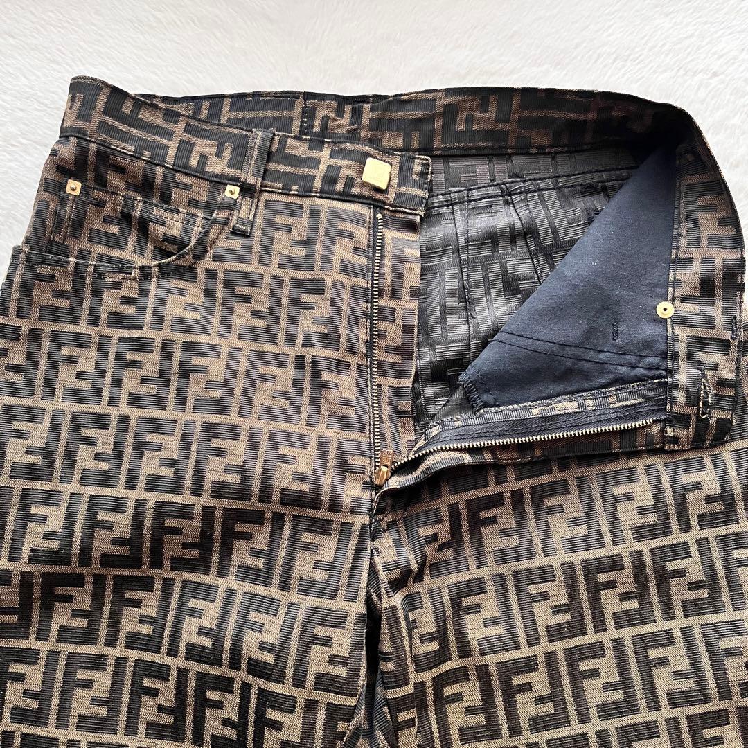 美品✨FENDI フェンディ ジャガード パンツ FF ズッカ 総柄