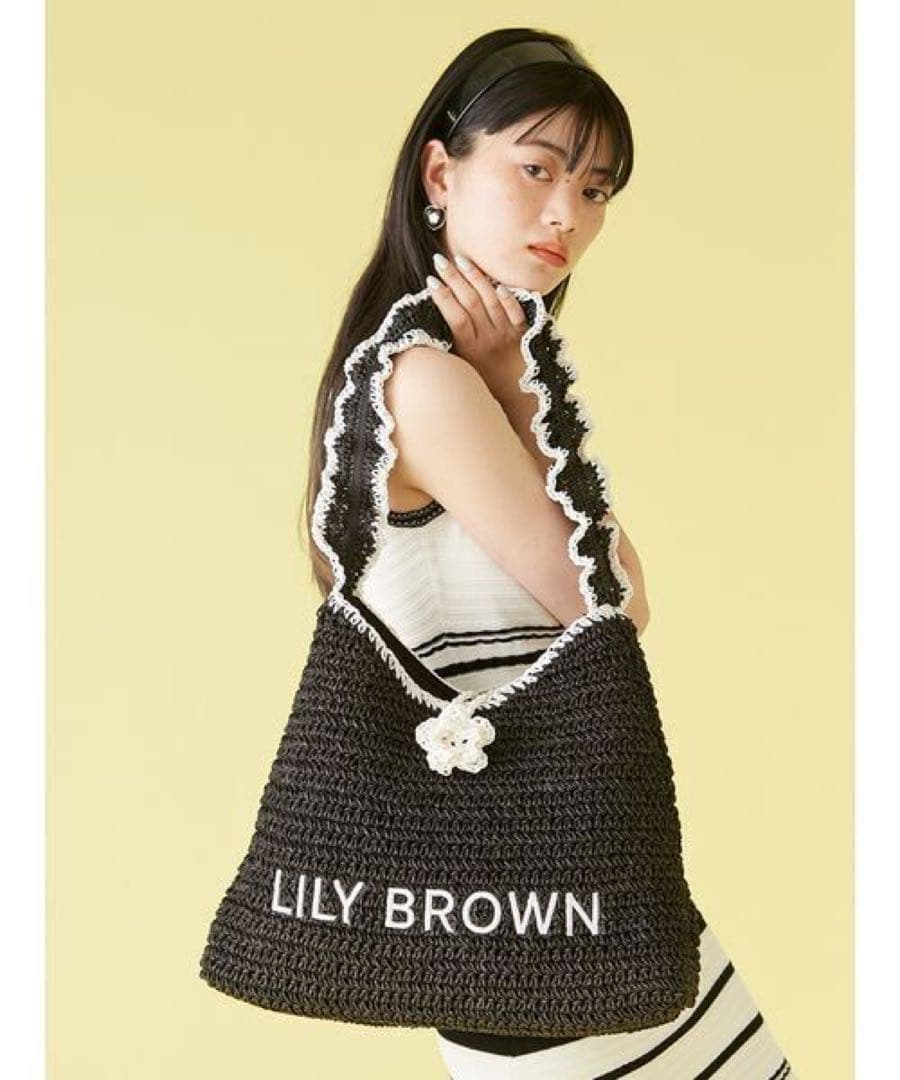 【完売レア】リリーブラウン　MARY QUANT ペーパーラウンドフリルバッグ