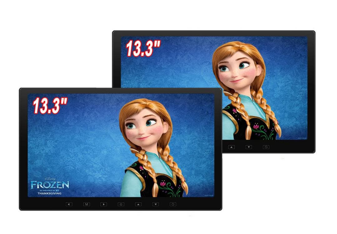 車載用モニター 13.3インチ 大画面 後部座席 IPS 液晶 高画質 2台