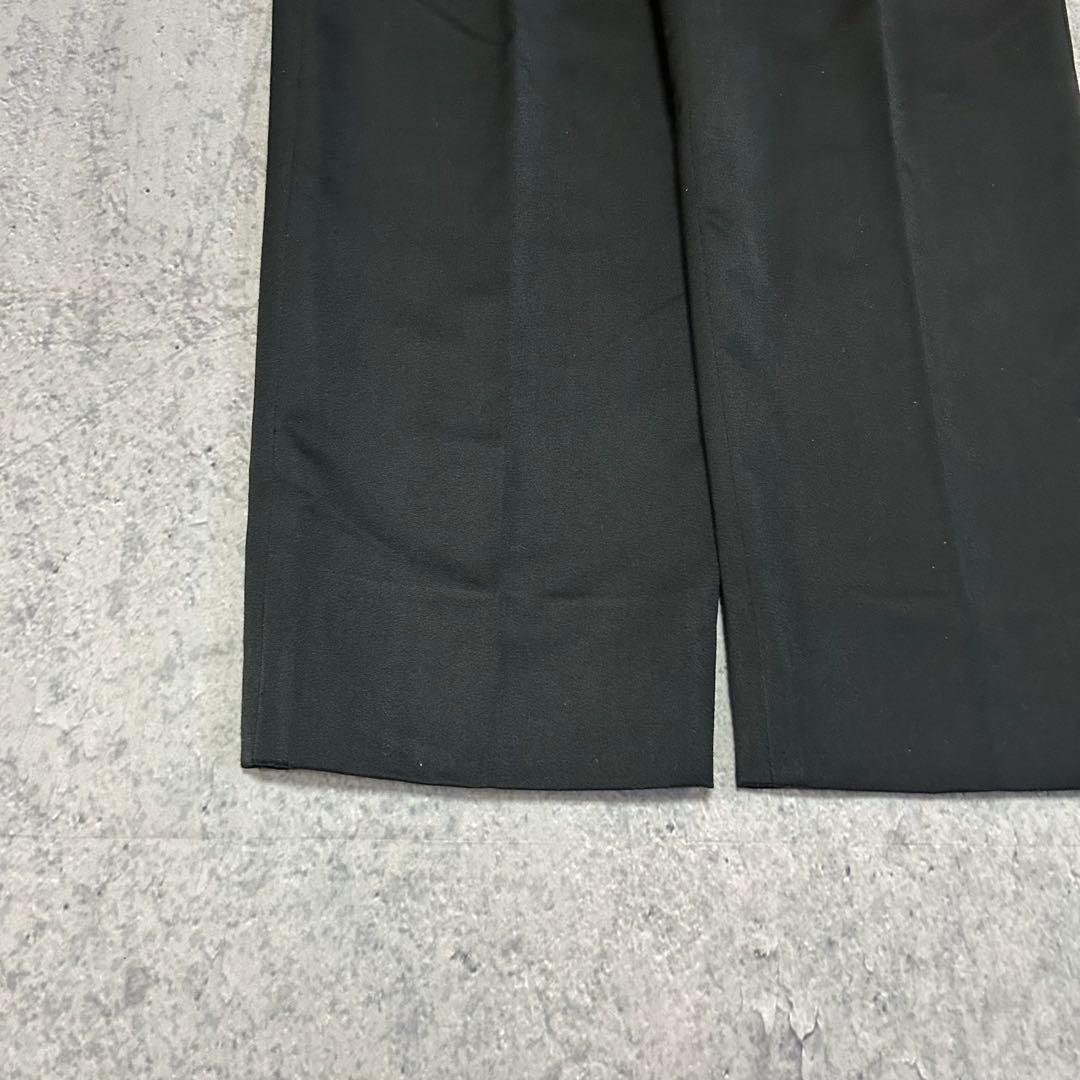 90s “4タック” レーヨンギャバ スラックス “ブラック” ヴィンテージ