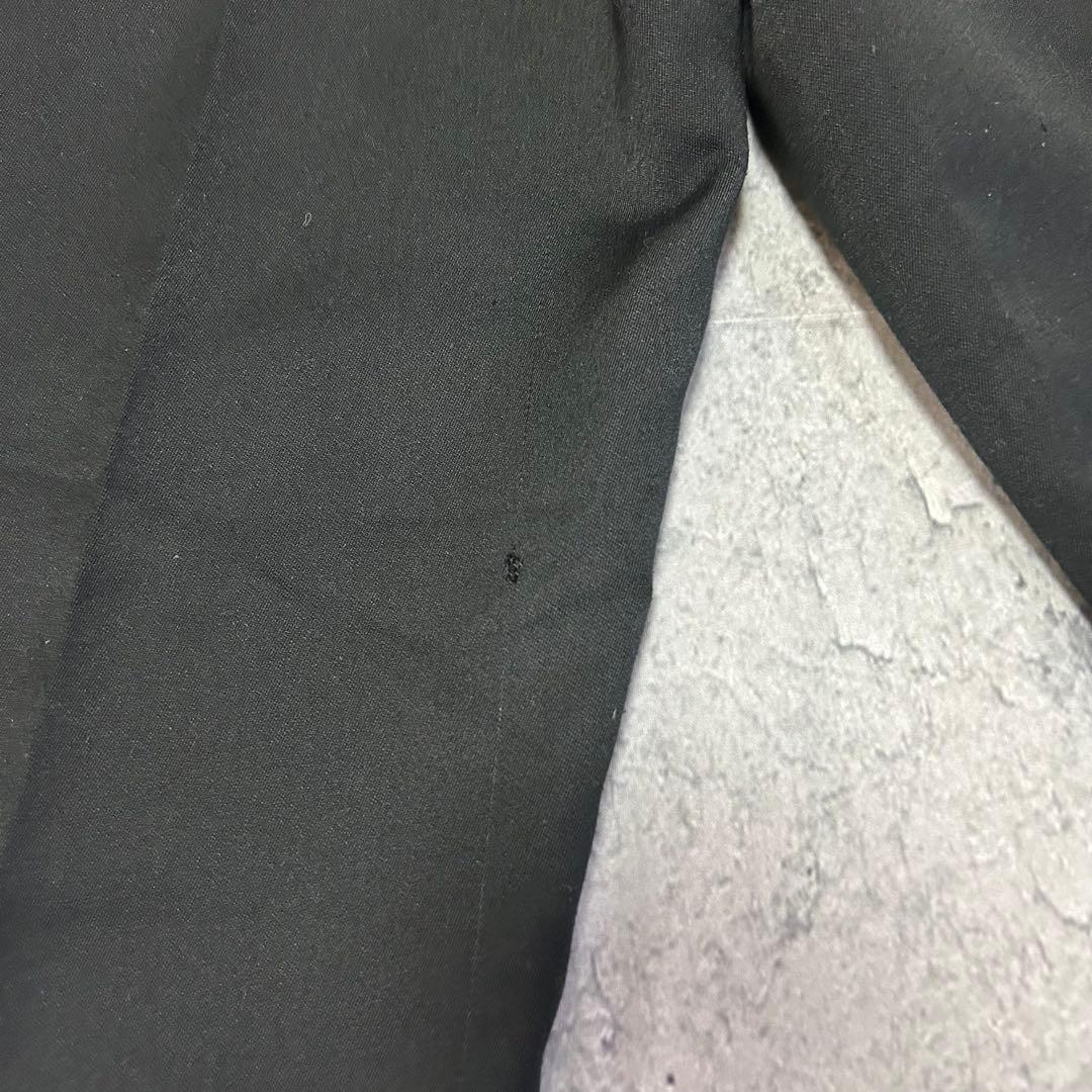 90s “4タック” レーヨンギャバ スラックス “ブラック” ヴィンテージ