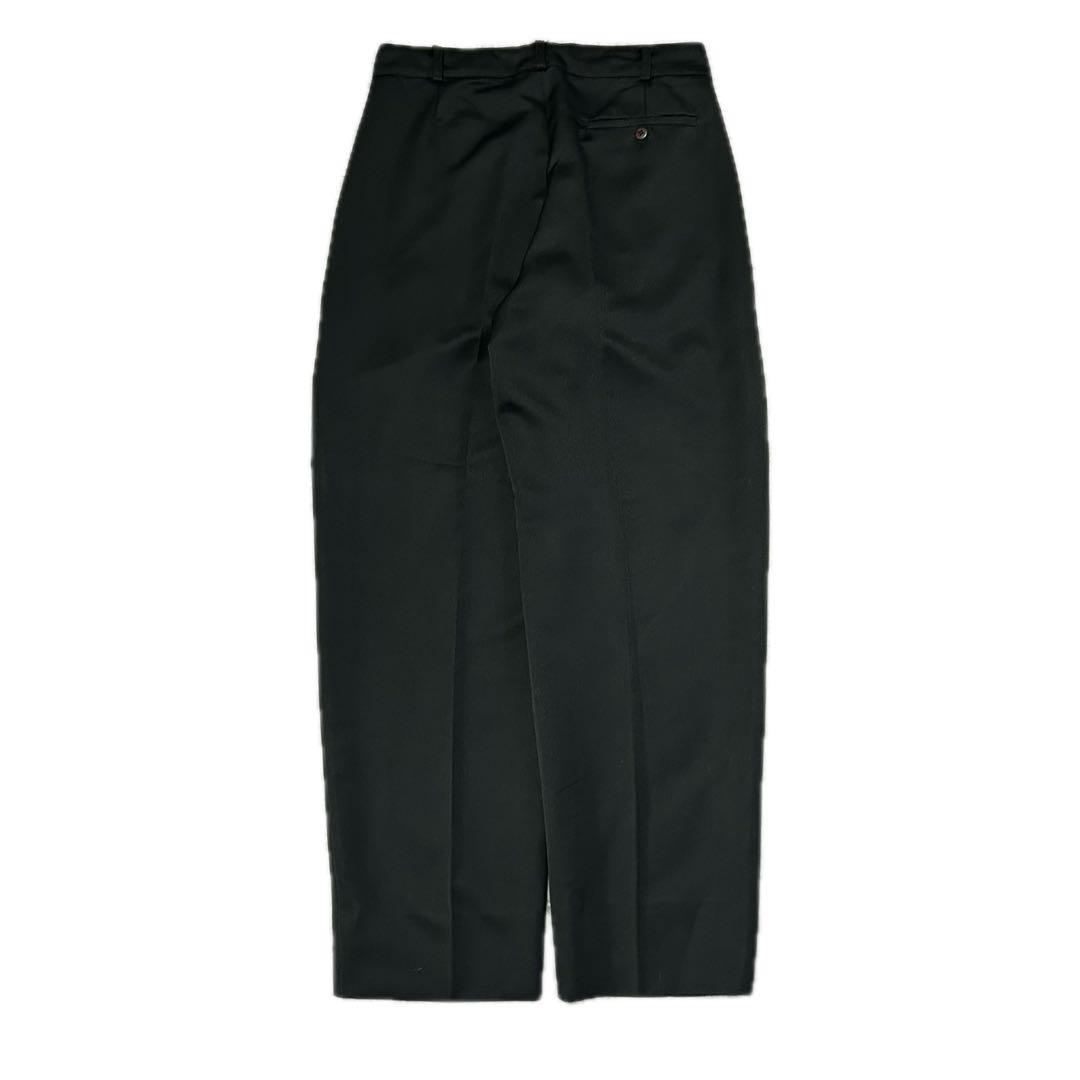 90s “4タック” レーヨンギャバ スラックス “ブラック” ヴィンテージ