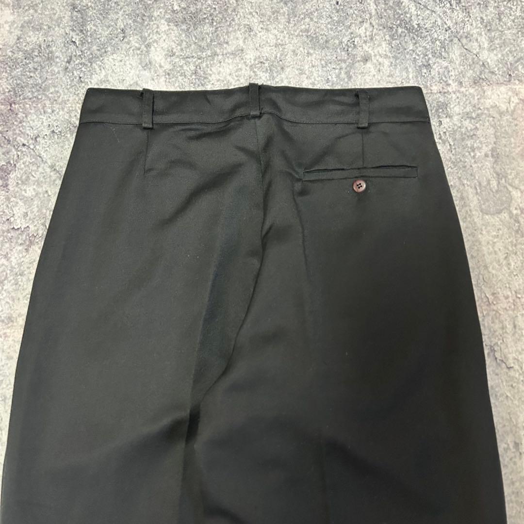 90s “4タック” レーヨンギャバ スラックス “ブラック” ヴィンテージ