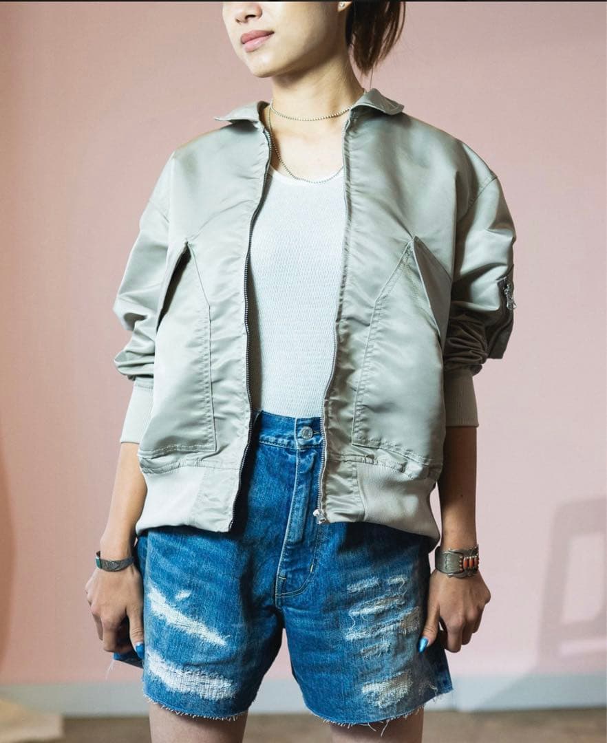 ジャケット・ブルゾン Nylon and Twill Docking Flight Jacket 01