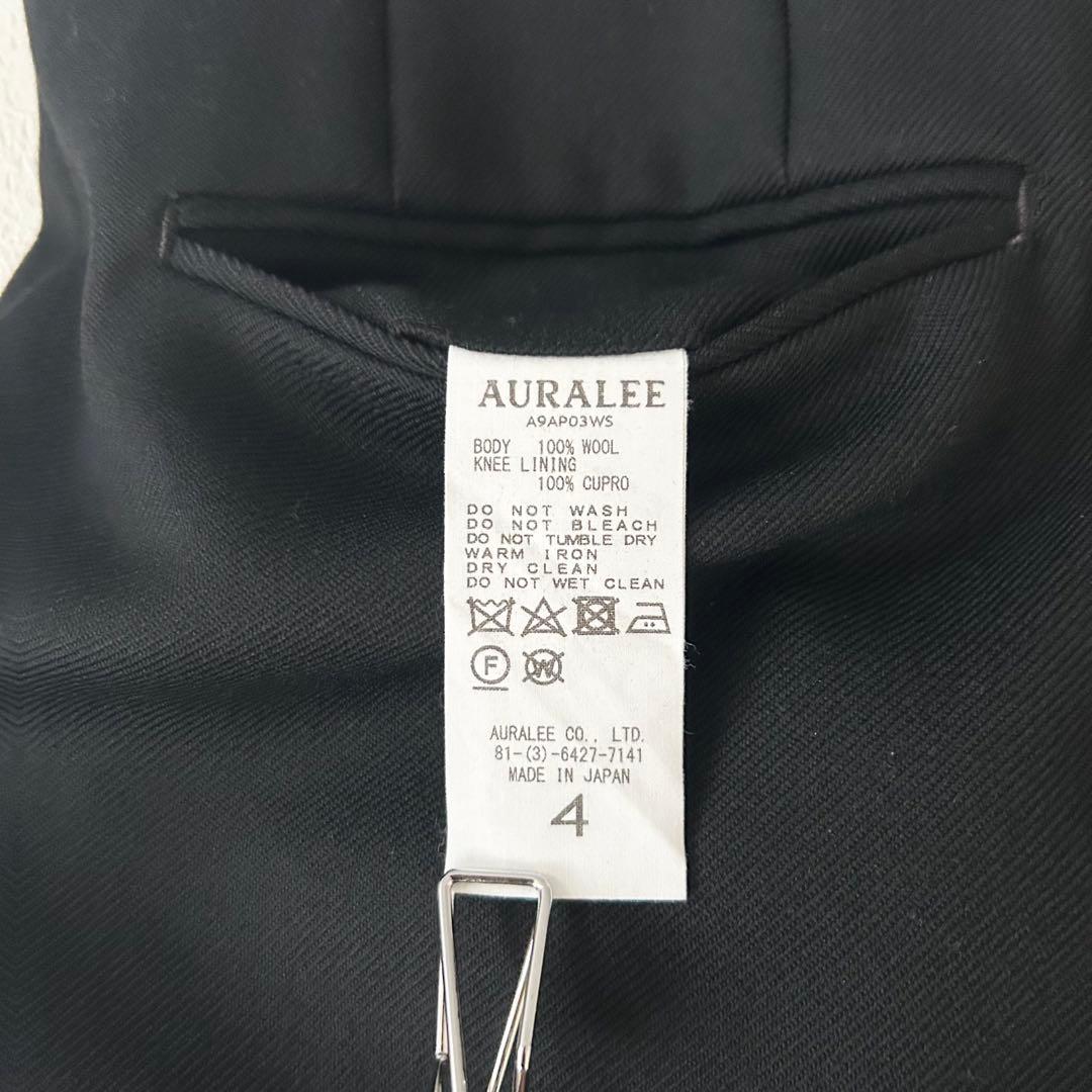 AURALEE オーラリー ウールスラックス ブラック サイズ4 日本製