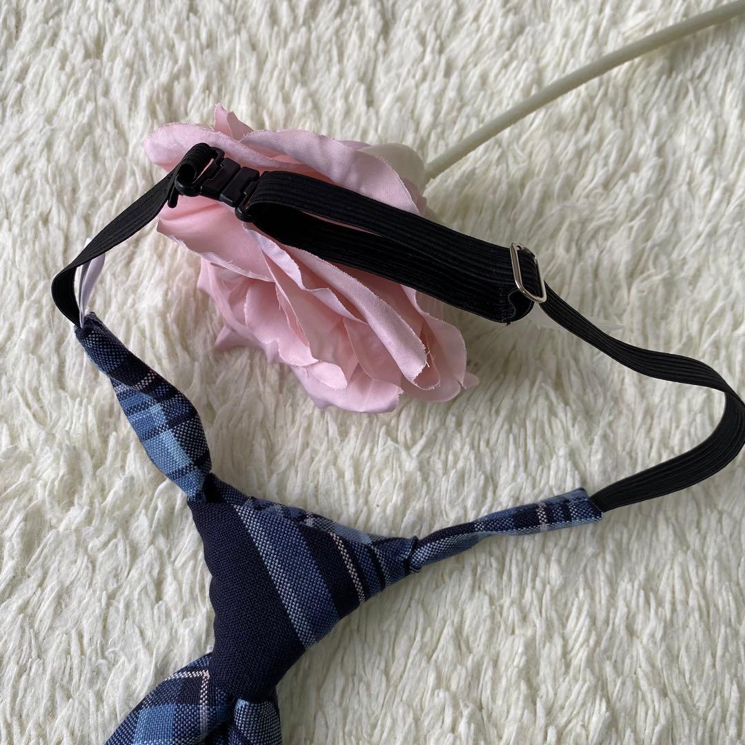 ポンポネット　卒服　卒業式　フォーマル　４点セット　150 青チェック　ネクタイ