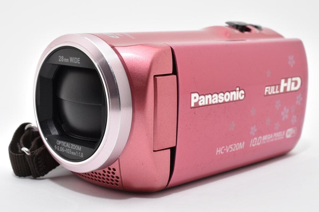 【美品】Panasonic ビデオカメラ HC-V520M　ピンク　動作確認済