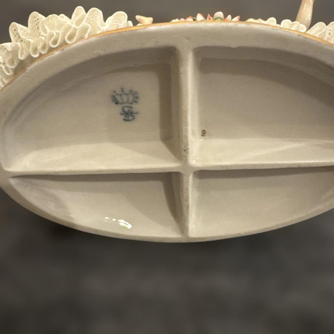 最終　超希少ドイツマイセンドレスデン　ジッツェンドルフお花畑で遊ぶ少女