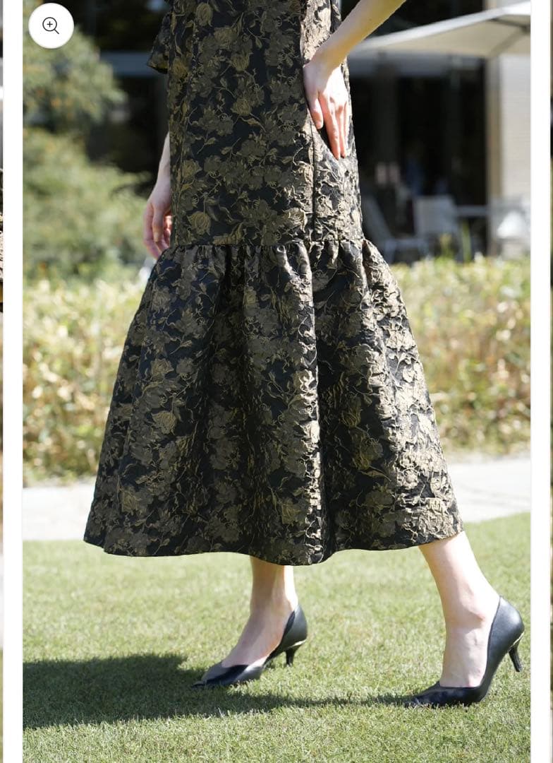 【Acka】jacquard volume dress