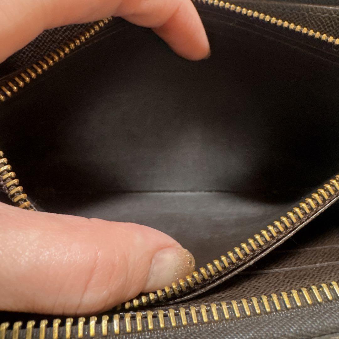 【訳あり】Louis Vuitton ダミエ長財布　ジップ開閉不可