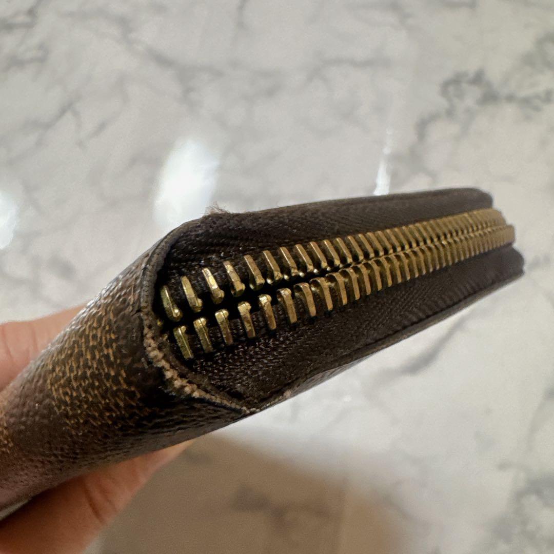 【訳あり】Louis Vuitton ダミエ長財布　ジップ開閉不可