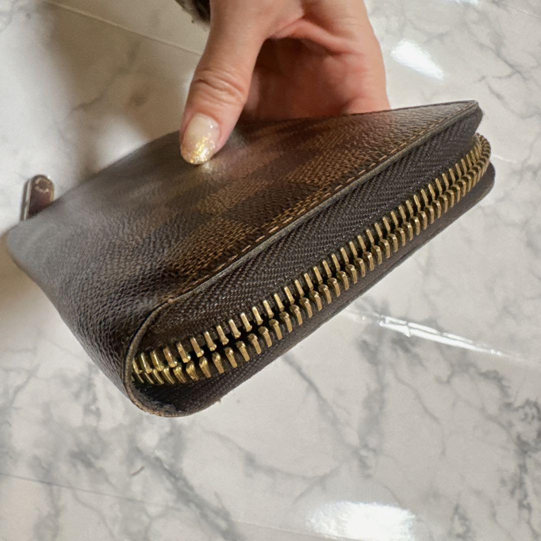 【訳あり】Louis Vuitton ダミエ長財布　ジップ開閉不可