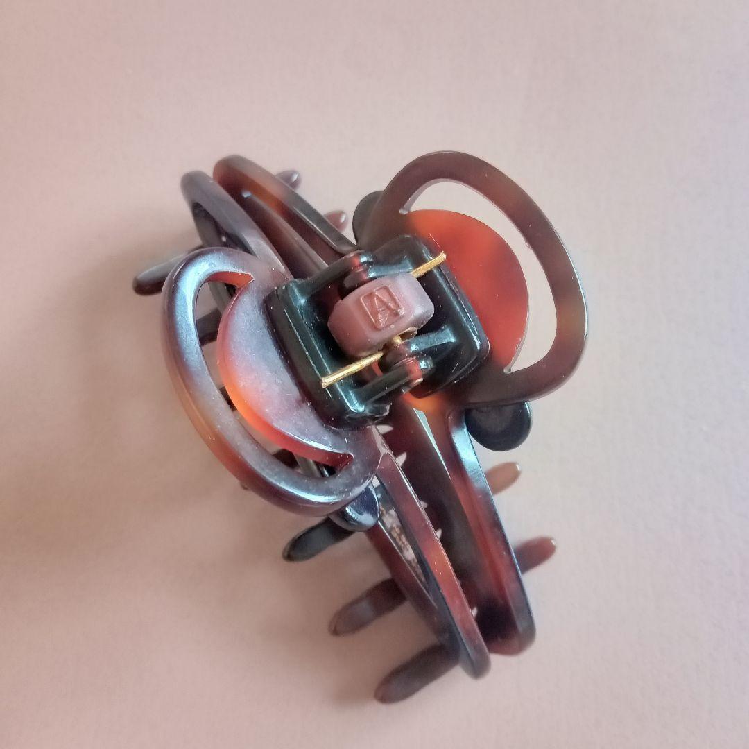 【訳あり希少】アレクサンドルドゥパリ クリップ べっ甲×ネイビー×ダークパープル