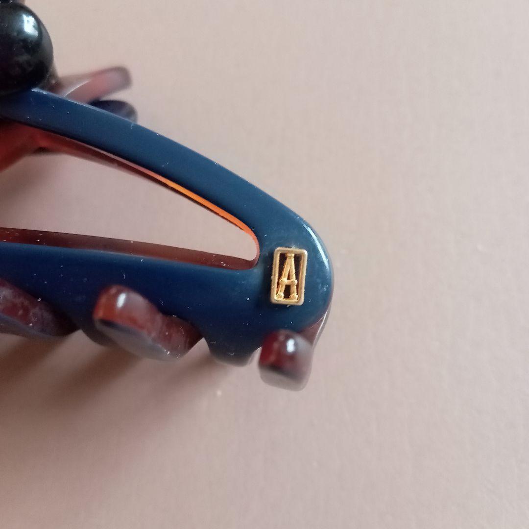 【訳あり希少】アレクサンドルドゥパリ クリップ べっ甲×ネイビー×ダークパープル